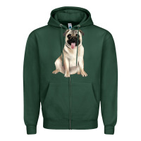 Sports Green pug Zipper Hoodie - JahusDesignShop