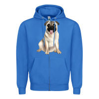 True Royal pug Zipper Hoodie - JahusDesignShop