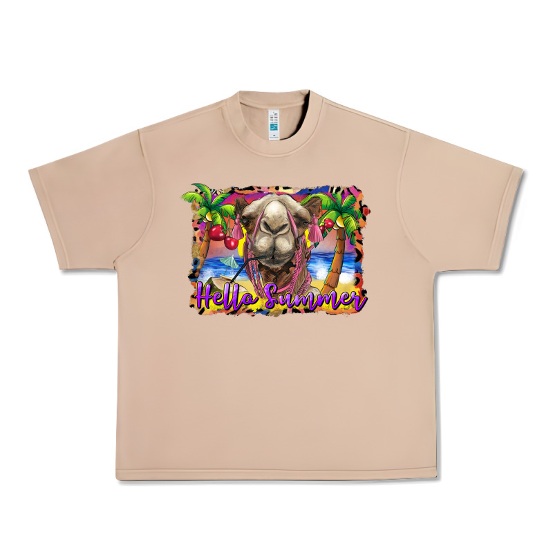Hello Summer Camel At The Beach Urban Heavy Tee by BarkalooDesign | Teevron