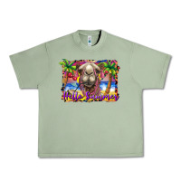 Oil Green hello summer camel at the beach Urban Heavy Tee - BarkalooDesign