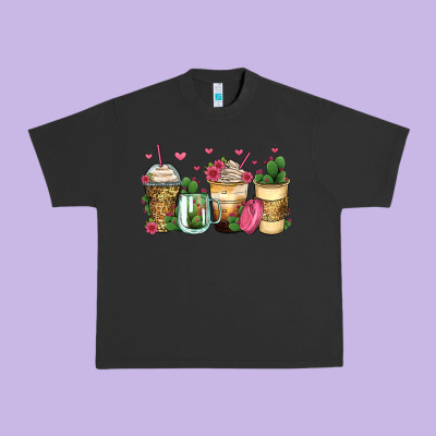 Cactus Coffee Cups Urban Heavy Tee Designed By Zillion Design Studio