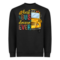 Black best bus driver ever Heavyweight Sweatshirt - texasbilliewilder
