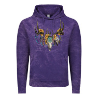 Cloud Purple Boho Deer Skull Sunflowers And Gemstone Vintage Hoodie - RanaPortraitStore