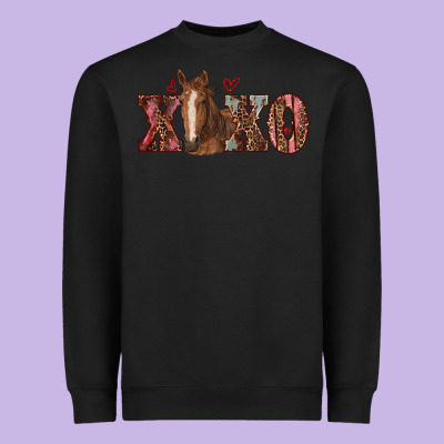 Xoxo Horse Heavyweight Sweatshirt Designed By Ranaportraitstore