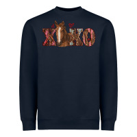 Navy xoxo horse Heavyweight Sweatshirt - RanaPortraitStore
