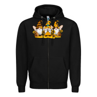 Black western bee gnomes beehive honey sunflowers Zipper Hoodie - Artiststas