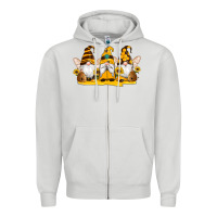 Dove Grey western bee gnomes beehive honey sunflowers Zipper Hoodie - Artiststas