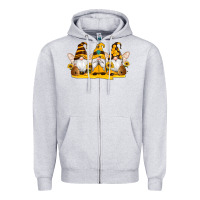 Heather Grey western bee gnomes beehive honey sunflowers Zipper Hoodie - Artiststas