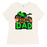 Bone racing dad with racing motorcycle Ladies Tee - AdoDesignShop