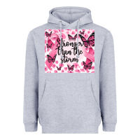 Heather Grey stronger than the storm Heavyweight Hoodie - MaliasSmallBusiness