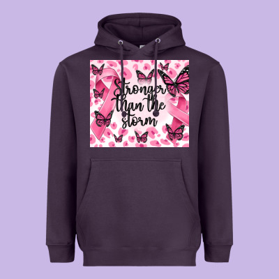 Stronger Than The Storm Heavyweight Hoodie Designed By Maliassmallbusiness