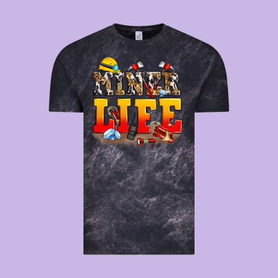 Miner Life Vintage Tee Designed By Zillion Design Studio