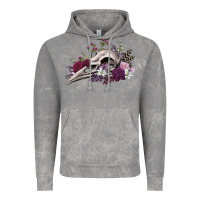 Boho Floral Raven Skull Vintage Hoodie | Teevron