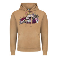 Vintage Camel Boho floral raven skull Vintage Hoodie - RanaPortraitStore