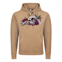 Vintage Coffee Boho floral raven skull Vintage Hoodie - RanaPortraitStore