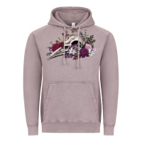 Vintage Zinc Boho floral raven skull Vintage Hoodie - RanaPortraitStore