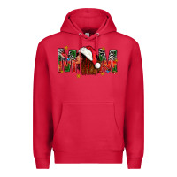 Cardinal Western Mom With Woman In Santa Hat Premium Hoodie - BundleAndBundleShop