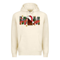 Western Mom With Woman In Santa Hat Premium Hoodie | Teevron
