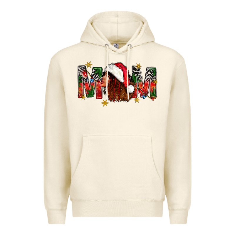 Western Mom With Woman In Santa Hat Premium Hoodie by BundleAndBundleShop | Teevron