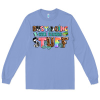 Colony Blue busy doing cool teacher stuff Long Sleeve Tee - AdoDesignShop