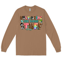 Toasted Coconut busy doing cool teacher stuff Long Sleeve Tee - AdoDesignShop