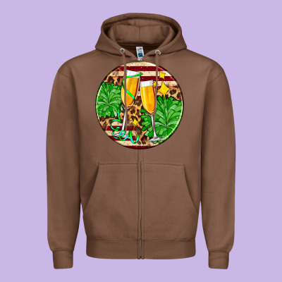 Christmas Champagnes Zipper Hoodie Designed By Adodesignshop