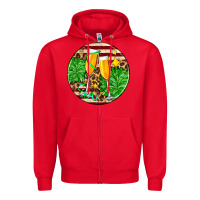 Red Christmas champagnes Zipper Hoodie - AdoDesignShop