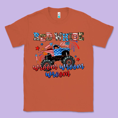 Red White Wroom Wroom Wroom Classic Tee Designed By Adodesignshop