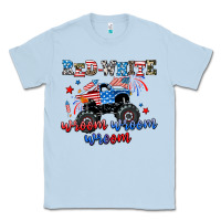 Dusty Blue red white wroom wroom wroom Classic Tee - AdoDesignShop