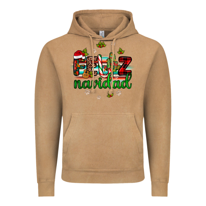Feliz Navidad Vintage Hoodie by JahusDesignShop | Teevron