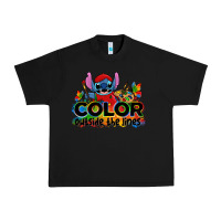 Black color outside the lines autism stitch Urban Heavy Tee - Zillion Design Studio