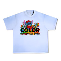 Grape Ice color outside the lines autism stitch Urban Heavy Tee - Zillion Design Studio