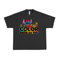 Pigment Black color outside the lines autism stitch Urban Heavy Tee - Zillion Design Studio