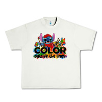 Pistachio color outside the lines autism stitch Urban Heavy Tee - Zillion Design Studio