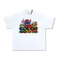 White color outside the lines autism stitch Urban Heavy Tee - Zillion Design Studio