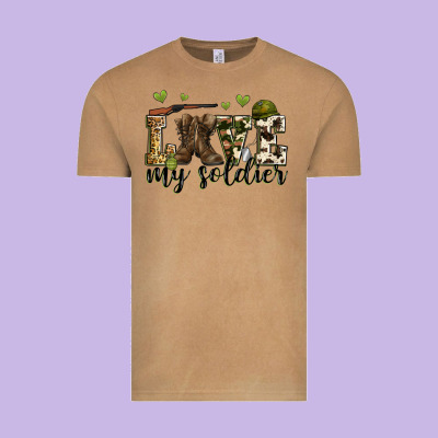 Love My Soldier Vintage Tee Designed By Zillion Design Studio
