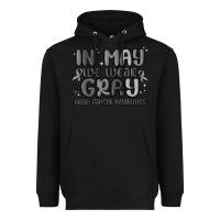 Black in may we wear gray brain cancer awareness Heavyweight Hoodie - MaliasSmallBusiness