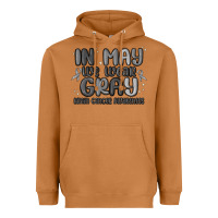 Meerkat in may we wear gray brain cancer awareness Heavyweight Hoodie - MaliasSmallBusiness