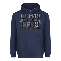 Navy in may we wear gray brain cancer awareness Heavyweight Hoodie - MaliasSmallBusiness