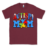 Burgundy autism mom Classic Tee - JahusDesignShop