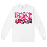 White fuck cancer Long Sleeve Tee - JahusDesignShop