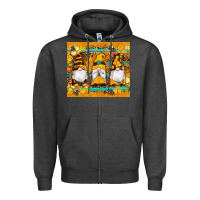 Charcoal Heather western bee gnomes  honeycomb  leopard turquoise wooden serape Zipper Hoodie - Artiststas