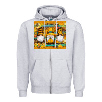 Heather Grey western bee gnomes  honeycomb  leopard turquoise wooden serape Zipper Hoodie - Artiststas