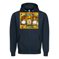 Navy western bee gnomes  honeycomb  leopard turquoise wooden serape Zipper Hoodie - Artiststas