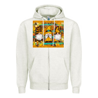 Oatmeal Heather western bee gnomes  honeycomb  leopard turquoise wooden serape Zipper Hoodie - Artiststas