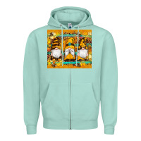 Seafoam western bee gnomes  honeycomb  leopard turquoise wooden serape Zipper Hoodie - Artiststas