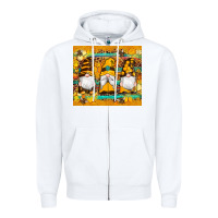 White western bee gnomes  honeycomb  leopard turquoise wooden serape Zipper Hoodie - Artiststas