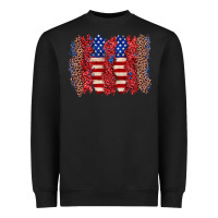 Black 4th of july brushstroke Heavyweight Sweatshirt - Zillion Design Studio