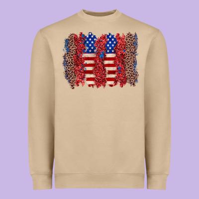4th Of July Brushstroke Heavyweight Sweatshirt Designed By Zillion Design Studio