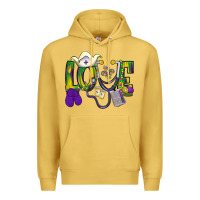 Antique Gold Mardi Gras Love Nurse Premium Hoodie - BundleAndBundleShop
